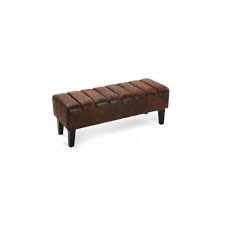 Banc Simili Cuir Vieilli Marron Renoir Achat Vente Banc Cdiscount