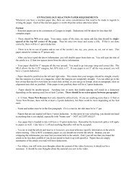 Check out reaction paper sample or two in our base to get a better understanding of the format and style you should use. Cp Psychology Reaction Paper Requirements