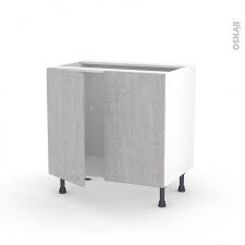 Olivier verdier, je suis menuisier créateur et youtuber. Meuble De Cuisine Sous Evier Hoda Beton 2 Portes L80 X H70 X P58 Cm Oskab