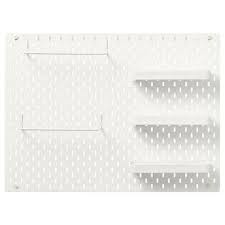 Skadis Forvaringstavla Kombination Vit 56x56 Cm Ikea In 2020 Wall Shelves Ikea Home Organization