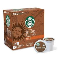 Starbucks Breakfast Blend Coffee Keurig K Cup Pods Medium Roast 16 Pk Starbucks Breakfast Blended Coffee Breakfast Blend