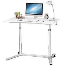 A standing desk is just the beginning of an active workspace. Us Stock Transer Laptop Rolling Cart Standing Table Portable Height Adjustable Mobile Laptop Computer Stand Desk White Tables Office Furniture Accessories