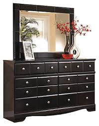 Ashley catalina queen 6 piece sleigh bedroom set furniture b196. Shay Queen Poster Bed With Dresser Mirror Ashley Furniture Homestore