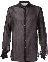 Poeme Bohemien Black Sheer Dress Shirt For Men Black Sheer Dress Sheer Dress Black Shirt Dress