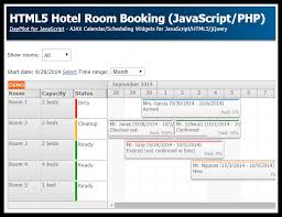 tutorial html5 hotel room booking javascript php