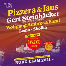 Pizzera & jaus veröffentlichten in einem zeitraum von 20 monaten ihre ersten 5 singles und brachten alle 5 gleichzeitig (!) in die austria top 75 charts. Pizzera Jaus Burg Clam Klam 17 07 2021 Volume Events