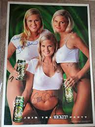 Vintage 1999 Mickey's Malt Liquor 19x27 Poster Autographed by Dahm  Triplets #3 | eBay