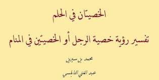 الخصيتان في الحلم تفسير رؤية خصية الرجل أو الخصيتين في المنام lias calligraphy my saves