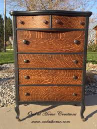 Quarter Sawn Oak Antique Dresser Painted With Maison Blanche Wrought Iron Antique Oak Furniture Refurbished Furniture Antique Dresser