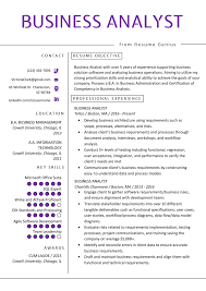Focuses on pain points of the job. Business Analyst Resume Example Writing Guide Resume Genius