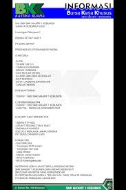 Untuk melakukan registrasi ulang peserta perlu menyiapkan foto ktp/kk dan kartu peserta (kis). Bkk Smk Ma Arif 1 Kebumen