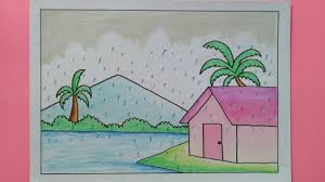 Cara melukis pemandangan tutorial time lapse part 1 cara menggambar melukis pemandangan panen padi part 1 how to draw scenery by dandan sa ttr 32. Cara Menggambar Pemandangan Rumah Pantai Dan Gunung Youtube