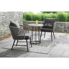 Got to love our i can do it myself attitudes, but can we do it right? Stylewell Paden 3 Piece Wicker Outdoor Patio Bistro Set With Grey Cushion A203005200 The Home Depot