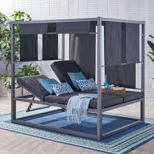 You won't know how your dog will act in the car, so confining him with a crate or a seatbelt harness is a good idea. Heminger Outdoor Aluminum Daybed With Canopy By Christopher Knight Home On Sale Overstock 21178843