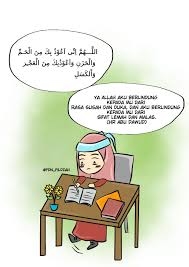 Kerja Keras Muslimah Tangguh Kartun Motivasi Kerja Keras