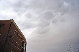 Mammatus, also known as mammatocumulus (meaning mammary cloud or breast cloud), is a meteorological term applied to a cellular pattern of pouches hanging underneath the base of a cloud. Mammatus Clouds Odd Eerie And Very Photogenic Wsu Insider Washington State University