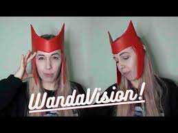 How To Make A Scarlet Witch Headpiece With Free Template Wandavision Easy Diy Youtube In 2021 Witch Costume Diy Diy Avengers Costume Scarlet Witch Halloween