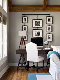 Wood Sawhorse Desk Transitional Living Room Kandrac Kole Interiors Desk In Living Room Living Room Corner Transitional Living Rooms
