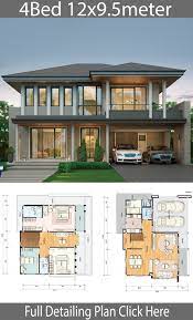 House Design Plan 12x9 5m With 4 Bedrooms Home Design With Plansearch Beautiful House Plans House Plans Mansion Model House Plan