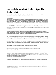 Kifarah allah , kadang2 orang cakap itu karma , kita sebagai islam baik mengunakan bahasa yang elok n baik kifarah fyi aku ada seorang teman dia menceritakan tentang dirinya., kemarin aku dapat satu call dari kawan aku , dia menangis teresak2 dan aku bertanya wahai sahabatku kenapa. Apa Itu Kafarah