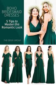 Thinking About Bohemian Bridesmaids Dresses For Your Crew Stop By Dessy And Learn How To Sty In 2020 Bridesmaid Dresses Boho Boho Bridesmaid Bohemian Bridesmaid Dress