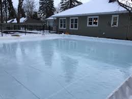 It was easy since in minnesota it's cold enough to logistically do that. Backyard Ice Rink Liner Visqueen Webstore