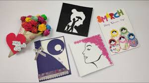 Creating birthday cards can make your kids busy. 5 Women S Day Card Ideas Women S Day Cards Handmade Easy Womens Day Gree Women S Day Cards Valentine Cards Handmade Handmade Card Making