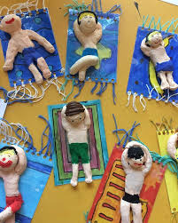 Passend Zu Den Sommerferien Strandleben 4 Klasse Kunstunterricht Grundschule Unterrich Kids Art Projects Art For Kids Elementary Art Projects