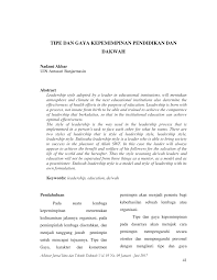 Check spelling or type a new query. Pdf Tipe Dan Gaya Kepemimpinan Pendidikan Dan Dakwah