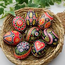 Easter eggs in a basket