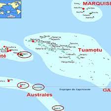 The most famous island of tahiti is bora bora land. Map Of French Polynesia Tupuai Is Equivalent To Tubuai Papeete Is The Download Scientific Diagram