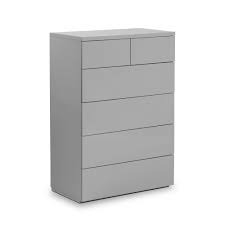 Sandringham grey 10 drawer chest. Monaco Grey Wooden High Gloss 4 2 Drawer Chest
