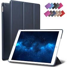 New Ipad 9 7 Inch 2018 2017 Case Roartz Metallic Navy Blue Slim Fit Smart Rubber Folio Case Hard Cover Light Weight Wake Sl New Ipad Apple Ipad Apple Ipad Pro