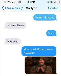 Such as png, jpg, animated gifs, pic art, symbol, blackandwhite, pics, etc. Knock Knock Puns