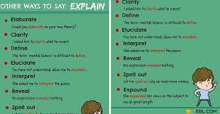 Another Word For Explain 95 Synonyms For Explain In English 7esl English Vocabulary Vocabulary Words Vocabulary