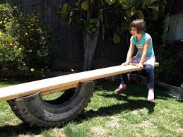 Interesting diy ideas for making your child happy, you can create many playground stuff for your kids by recycling old and waste tires. How To Build A Tire See Saw Built By Kids