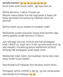Hak penjagaan contoh surat penjagaan anak google search surat sheet music google search. Ada Hati Nak Cakap Pasal Heartbreak Elly Mazlein Hiburan Mstar