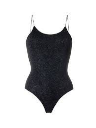 Très peu porté, en parfait état. Maillot De Bain 1 Piece Maillot De Bain Une Piece En Lurex Stretch A Decollete Arrondi A L Avant De Fines Bretelles Et Un Dos Nu Echancre I Oseree I By Marie