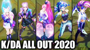 All New Kda All Out Skins Spotlight Seraphine Akali Ahri Kaisa Evelynn League Of Legends Youtube Check out the other skins in this cycle.