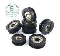 UPVC Hardware U groove Double Steel Pulley Wheel Glass Window Roller Wheels  Sliding Aluminium Door and Window Iron Roller Wheel