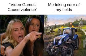 Video Games Cause Violence Me Taking Care Of My Fields Woman Yelling At A Cat Know Your Meme