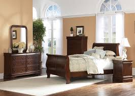 The regal size of the king sleigh bed adds an extravagant layer of ornamentation to a decorating scheme. Louis Philippe Sleigh Bed 6 Piece Bedroom Set In Brown Cherry Finish By Liberty Furniture 909