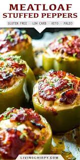 Easy Low Carb Keto Meatloaf Stuffed Peppers Recipe Stuffed Peppers Recipes Paleo Recipes Easy