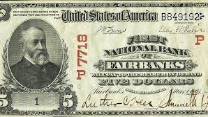 The term has german/yiddish roots and is remotely related to the english . Century Old 5 Bill From Alaska To Be Auctioned