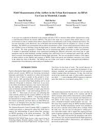 Field Measurements of the Airflow in the Urban Environment: An RPAS  Use-Case in Montréal, Canada