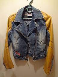 Parasuco Ergonomic Jeans Denim Jacket Light Brown Leather Sleeves Made In Canada Leather Sleeve Jackets Denim Jacket