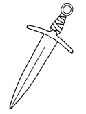 The main snake armed with a dagger. Shakespeare Coloring Pages