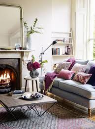 Cosy Living Room With Plum Raspberry Rose Blush And Grey Scheme In 2020 Cosy Living Room Living Room Grey Living Room Designs