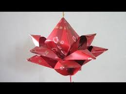Cny Tutorial No 44 Hongbao Lotus Flower Chinese New Year Decorations Origami Chinese New Year Crafts