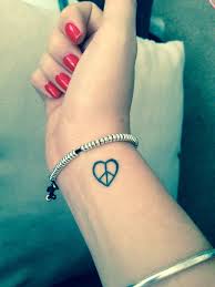 Peace Heart Tattoo Heart Tattoo Wrist Peace Tattoos Small Wrist Tattoos